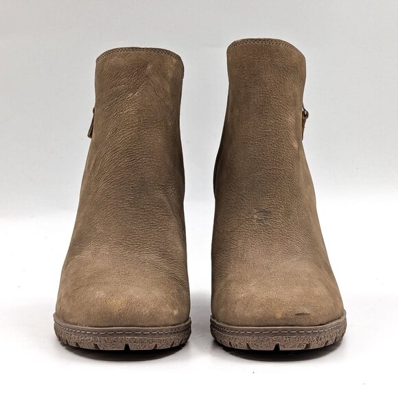Timberland Women Tillson Lug Sole Light Taupe Nubuck Ankle Boots size 8.5 - Picture 2 of 12